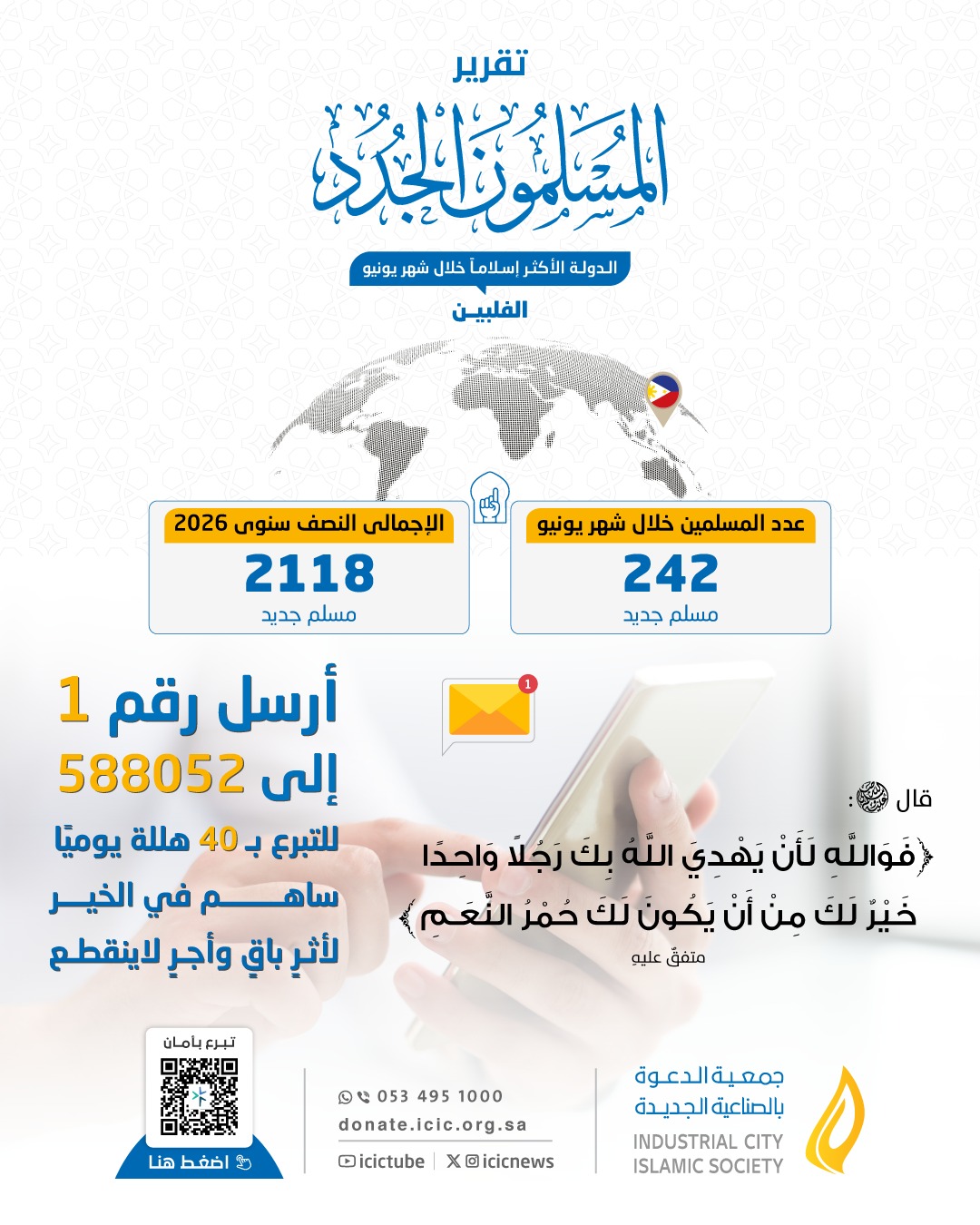 بفضل الله.. 2118 مهتديًا جديدًا خلال النصف الأول من عام 2026م وبرامج الجمعية تُواصل صناعة الأثر